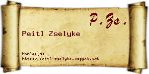 Peitl Zselyke névjegykártya